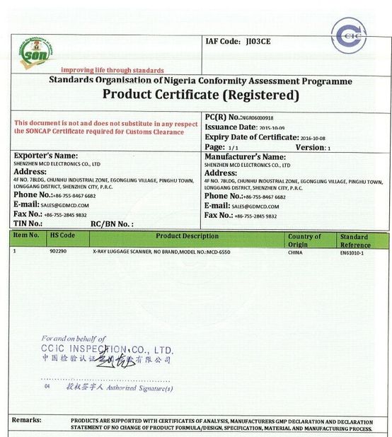 China Shenzhen MCD Electronics Co., Ltd. zertifizierungen